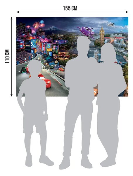 Dětská vliesová fototapeta na zed' Auta Mezinárodní, Disney | 155 x 110 cm | DFTDNM 5209