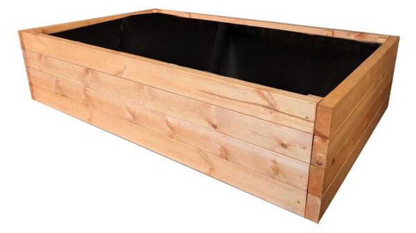 Dřevěný vyvýšený záhon 156 × 96 × 36 cm – masivní smrk