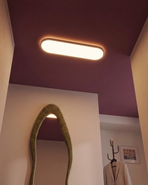LED stropní světlo CLARELLA s dálkovým ovládáním se stmívačem Bílá