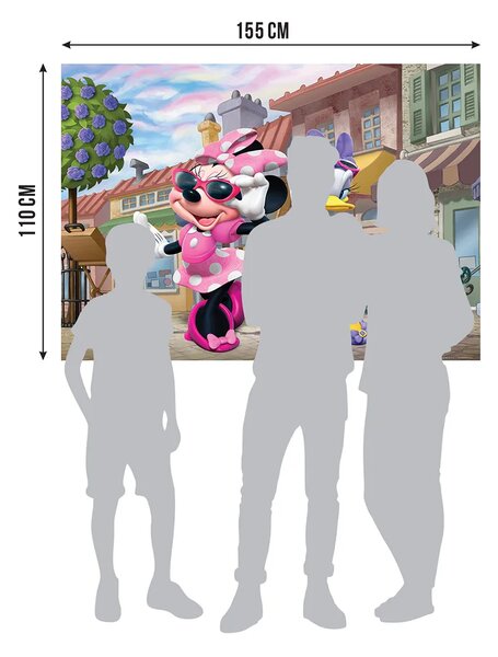 Dětská vliesová fototapeta na zed' Minnie a Daisy, Disney | 155 x 110 cm | DFTDNM 5228