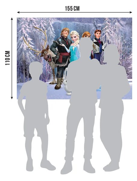 Dětská vliesová fototapeta na zed' Ledové Království Všichni Přátelé, Disney | 155 x 110 cm | DFTDNM 5227