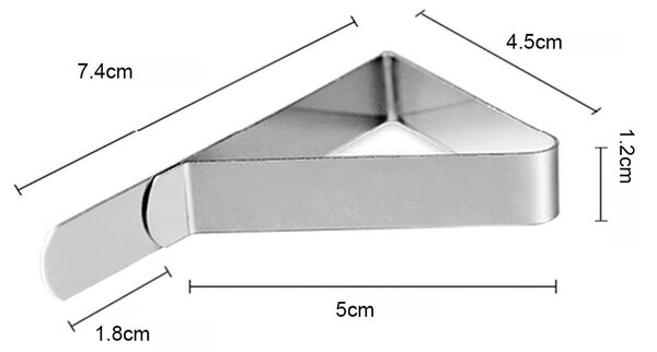 TextilCentrum Spona na ubrus TABLECLOTH CLAMP, nerezová, š. 4,5cm x d. 7,4cm a 5cm