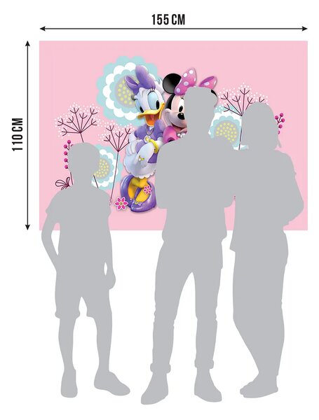 Dětská vliesová fototapeta na zed' Minnie a Daisy Květiny, Disney | 155 x 110 cm | DFTDNM 5267