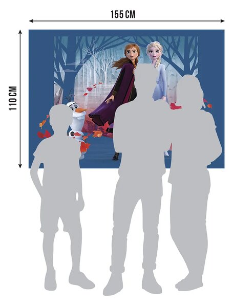 Dětská vliesová fototapeta na zed' Ledové Království v Lese, Disney | 155 x 110 cm | DFTDNM 5264