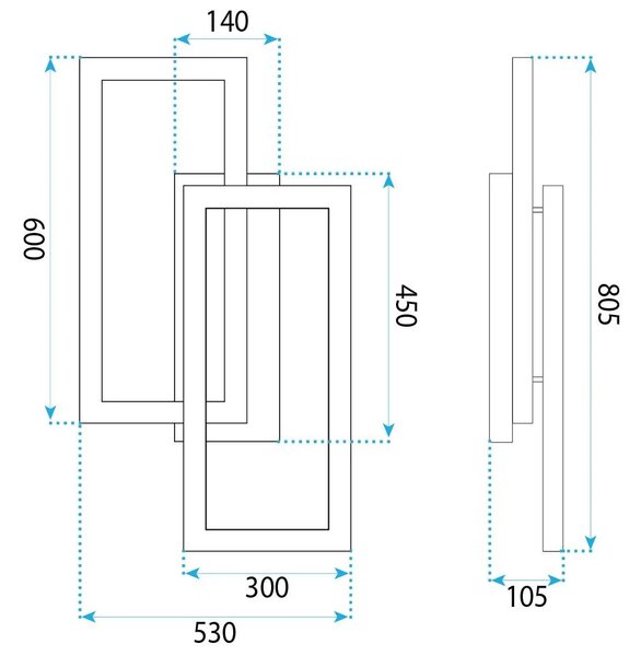 Toolight Stropní LED osvětlení Modern SWE059-C černé