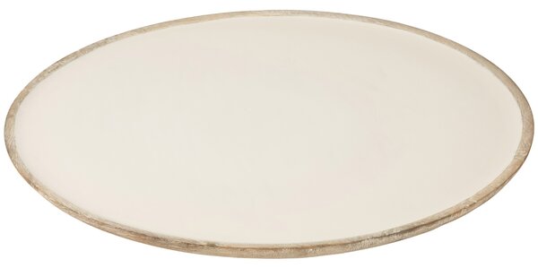 Bílý dřevěný podnos J-line Kaya 56 cm