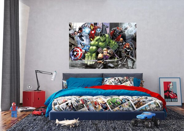 Dětská vliesová fototapeta na zed' Marvel Avengers Záchranná Mise, Disney | 155 x 110 cm | DFTDNM 5278