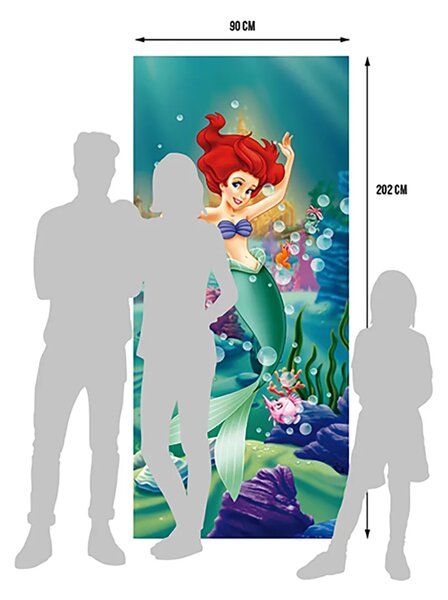 Dětská vliesová fototapeta na zed' Ariel pod Vodou, Disney | 90 x 202 cm | DFTDNV 5410