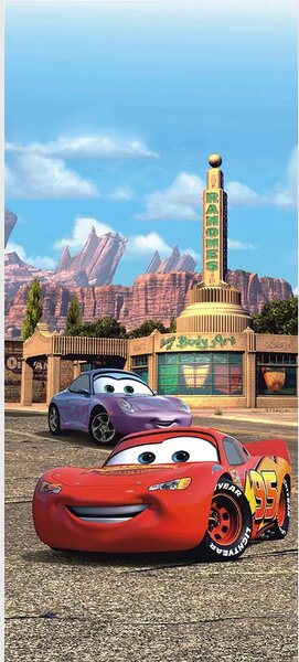 Dětská vliesová fototapeta na zed' Auta Blesk a Sally, Disney | 90 x 202 cm | DFTDNV 5405