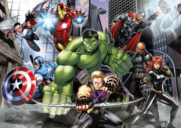 Dětská vliesová fototapeta na zed' Marvel Avengers Záchranná Mise, Disney | 155 x 110 cm | DFTDNM 5278