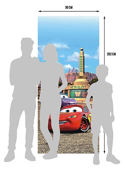 Dětská vliesová fototapeta na zed' Auta Blesk a Sally, Disney | 90 x 202 cm | DFTDNV 5405