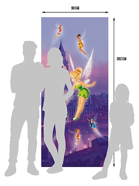 Dětská vliesová fototapeta na zed' Víly v Noci, Disney | 90 x 202 cm | DFTDNV 5424