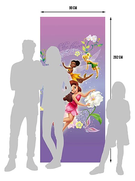 Dětská vliesová fototapeta na zed' Víly na Fialové, Disney | 90 x 202 cm | DFTDNV 5415