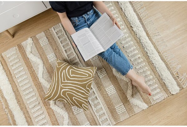 Béžový jutový koberec Flair Rugs Medina, 120 x 170 cm