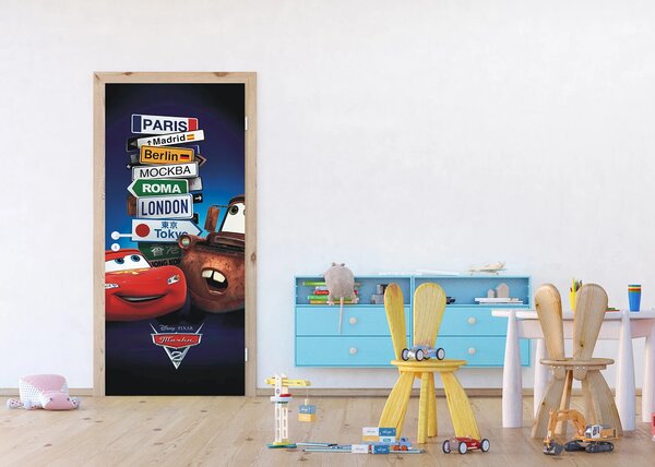 Dětská vliesová fototapeta na zed' Auta Blesk a Burák, Disney | 90 x 202 cm | DFTDNV 5425
