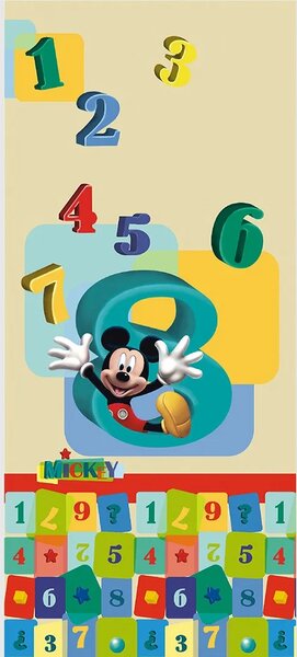 Dětská vliesová fototapeta na zed' Mickey Mouse a Čísla, Disney | 90 x 202 cm | DFTDNV 5413