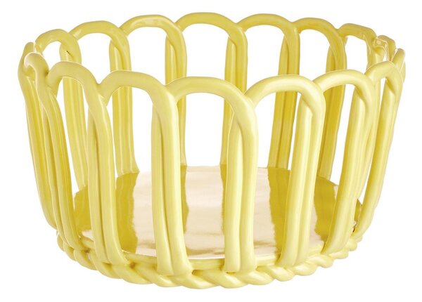 CRAFT Keramický košík 20 cm - žlutá