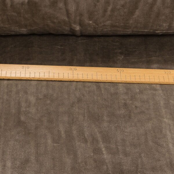 Plyš / mikroplyš 002, oboustranný, jednobarevný tmavě béžový, š.150cm (látka v metráži)