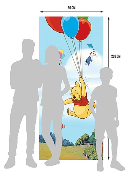 Dětská vliesová fototapeta na zed' Létající Medvídek Pú, Disney | 90 x 202 cm | DFTDNV 5461