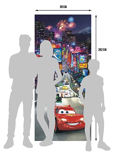Dětská vliesová fototapeta na zed' Auta První Pozice, Disney | 90 x 202 cm | DFTDNV 5427