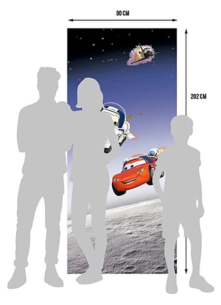 Dětská vliesová fototapeta na zed' Auta ve Vesmíru, Disney | 90 x 202 cm | DFTDNV 5431