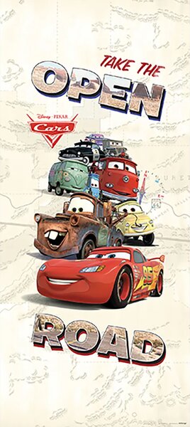 Dětská vliesová fototapeta na zed' Auta Volná Cesta, Disney | 90 x 202 cm | DFTDNV 5476