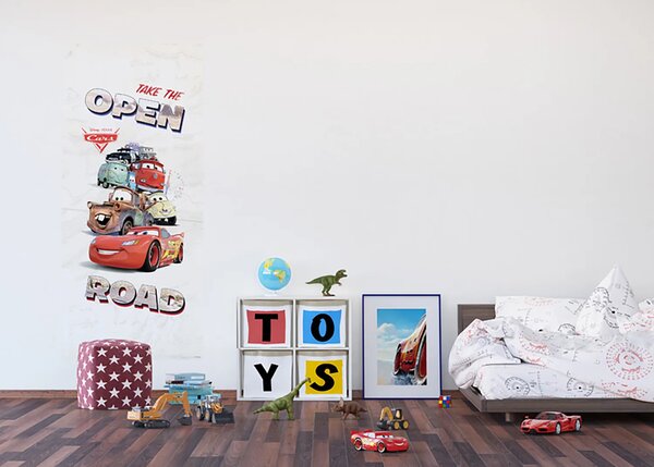 Dětská vliesová fototapeta na zed' Auta Volná Cesta, Disney | 90 x 202 cm | DFTDNV 5476