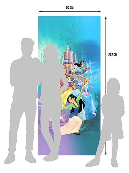 Dětská vliesová fototapeta na zed' Všechny Princezny, Disney | 90 x 202 cm | DFTDNV 5478
