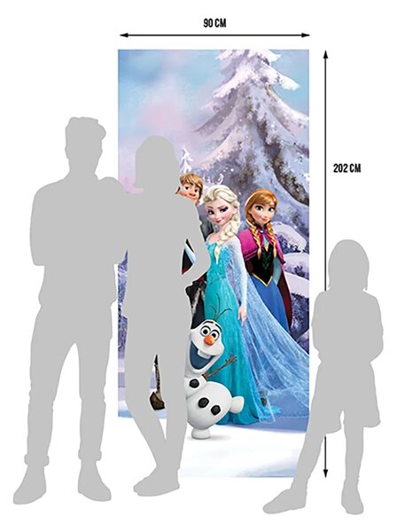 Dětská vliesová fototapeta na zed' Ledové Království Všichni Přátelé, Disney | 90 x 202 cm | DFTDNV 5463