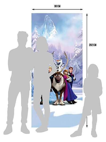 Dětská vliesová fototapeta na zed' Ledové Království Zimní Les, Disney | 90 x 202 cm | DFTDNV 5481