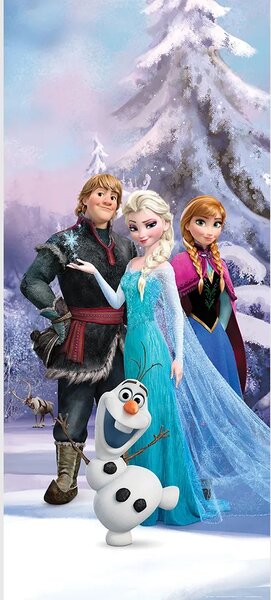 Dětská vliesová fototapeta na zed' Ledové Království Všichni Přátelé, Disney | 90 x 202 cm | DFTDNV 5463