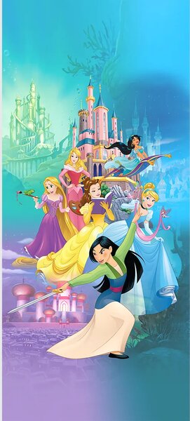 Dětská vliesová fototapeta na zed' Všechny Princezny, Disney | 90 x 202 cm | DFTDNV 5478