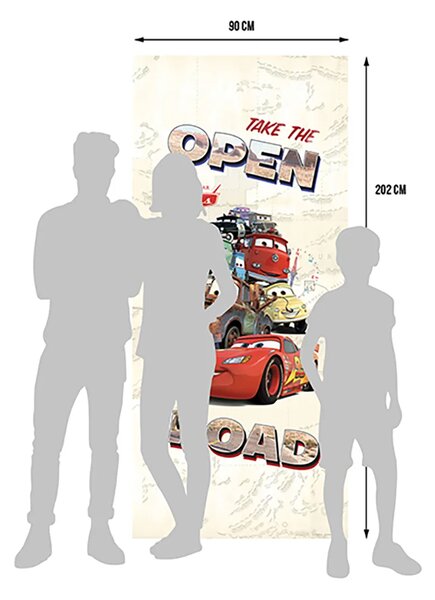 Dětská vliesová fototapeta na zed' Auta Volná Cesta, Disney | 90 x 202 cm | DFTDNV 5476
