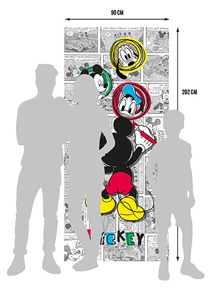 Dětská vliesová fototapeta na zed' Mickey Mouse Temné Komiksy, Disney | 90 x 202 cm | DFTDNV 5462