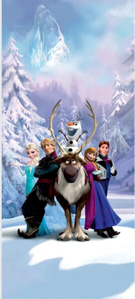 Dětská vliesová fototapeta na zed' Ledové Království Zimní Les, Disney | 90 x 202 cm | DFTDNV 5481