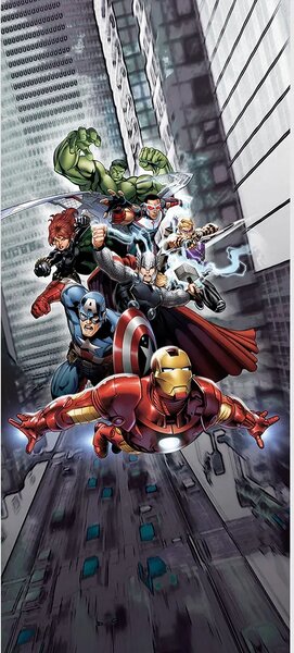 Dětská vliesová fototapeta na zed' Marvel Avengers, Disney | 90 x 202 cm | DFTDNV 5491