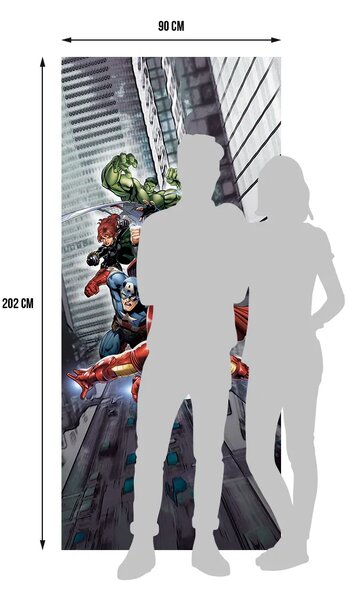 Dětská vliesová fototapeta na zed' Marvel Avengers, Disney | 90 x 202 cm | DFTDNV 5491