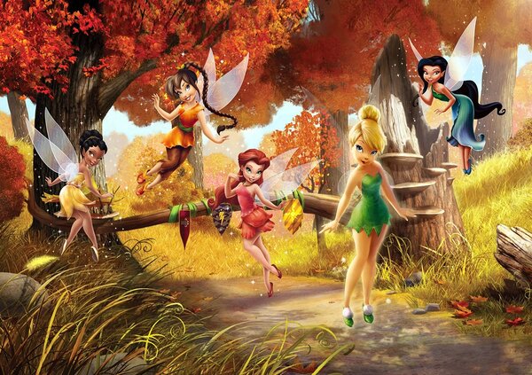 Dětská fototapeta na zed' Podzimní Víly, Disney | 360 x 254 cm | DFTD 0251
