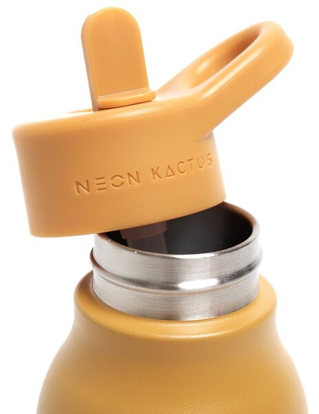 Dětská nerezová láhev, 340ml, Neon Kactus, žlutá