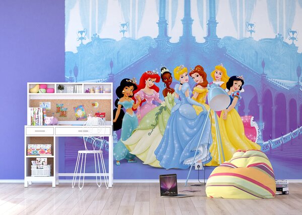 Dětská fototapeta na zed' Princezny Všechny Spolu, Disney | 360 x 254 cm | DFTD 0264