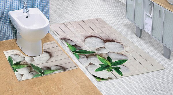 Bellatex koupelnová souprava 3D FOTOTISK JADRAN, 100x60cm (předložka) + 50x60cm (na WC)