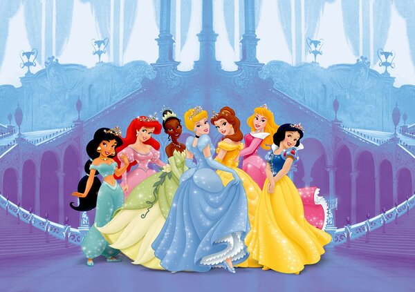 Dětská fototapeta na zed' Princezny Všechny Spolu, Disney | 360 x 254 cm | DFTD 0264