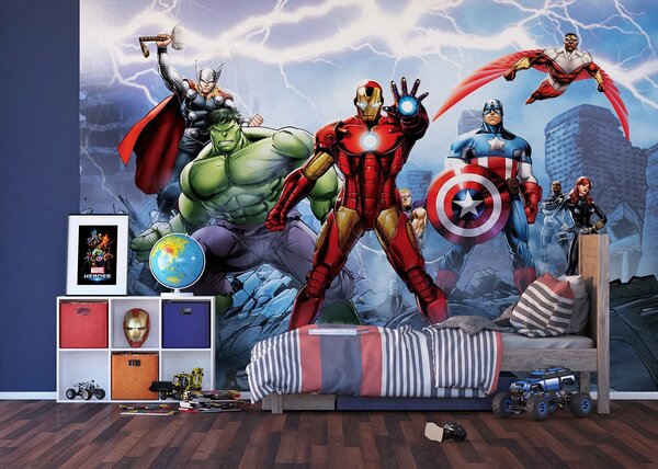 Dětská fototapeta na zed' Marvel Avengers, Disney | 360 x 254 cm | DFTD 2230