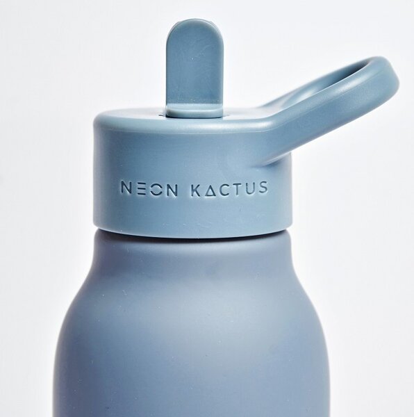 Dětská tritanová láhev, 340ml, Neon Kactus, modrá