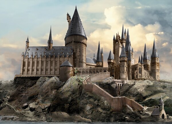 Dětská fototapeta na míru Harry Potter: Výhled na Bradavice | Vliesová fototapeta na zed' | DFTD5P352185