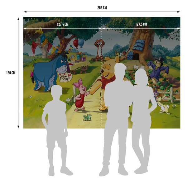 Dětská fototapeta na zed' Medvídek Pú Nejlepší Přítel, Disney | 252 x 182 cm | DFTDs 1938