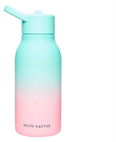 Dětská tritanová láhev, 340ml, Neon Kactus, tyrkysovo/růžová