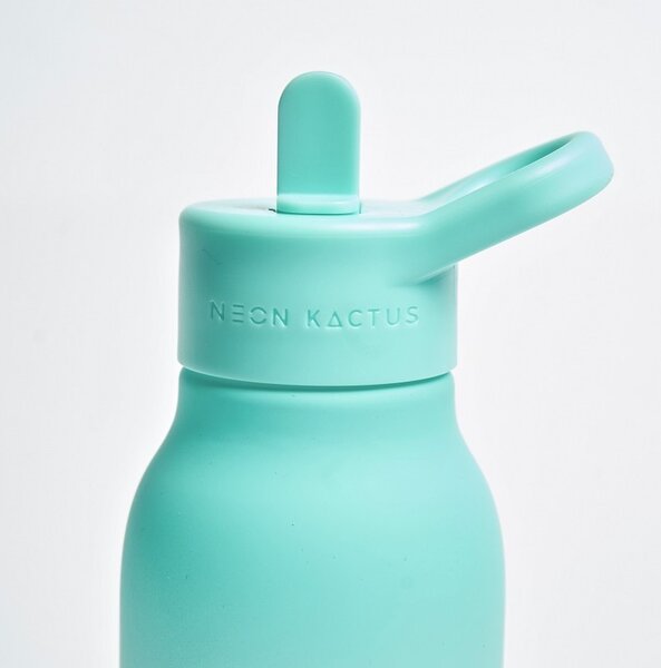 Dětská tritanová láhev, 340ml, Neon Kactus, tyrkysovo/růžová