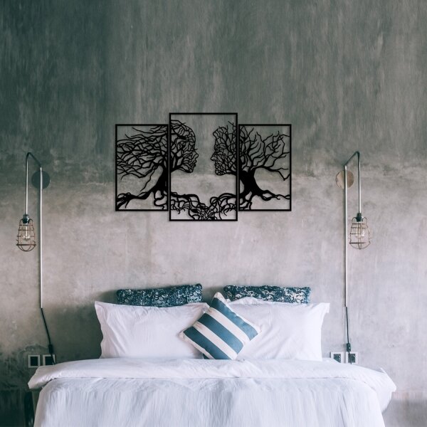 Nástěnná dekorace 116x71 cm strom života kov