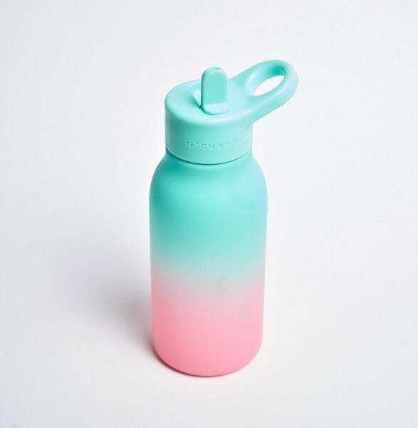 Dětská tritanová láhev, 340ml, Neon Kactus, tyrkysovo/růžová